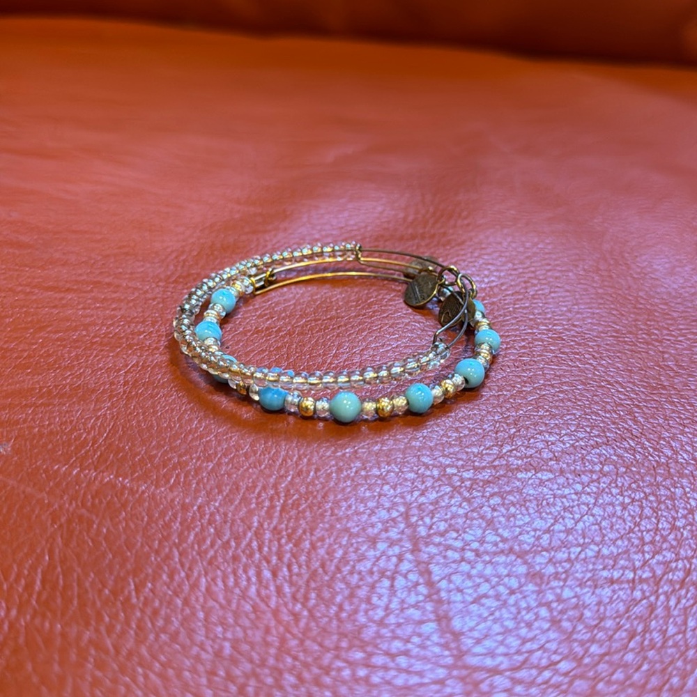 Alex and Ani Stacking adjustable beaded bracelets
